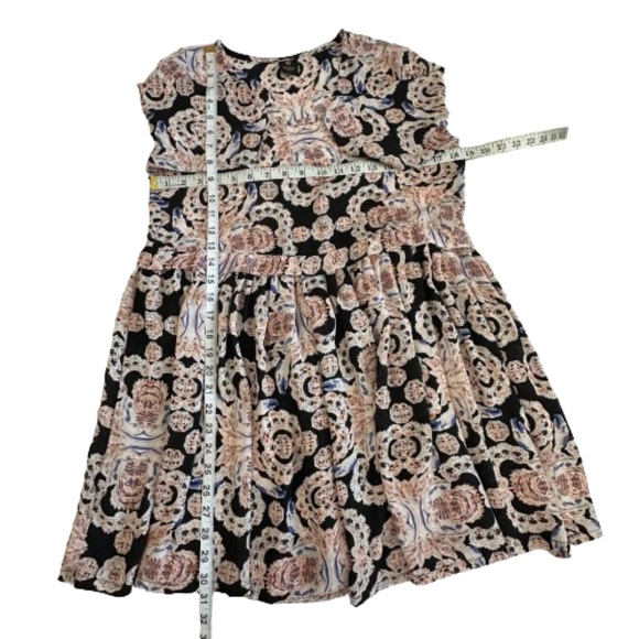 Passion Fusion Women's Small Multitone Bohemian Short Sleeves Mini Dress/Tunic - Picture 12 of 15